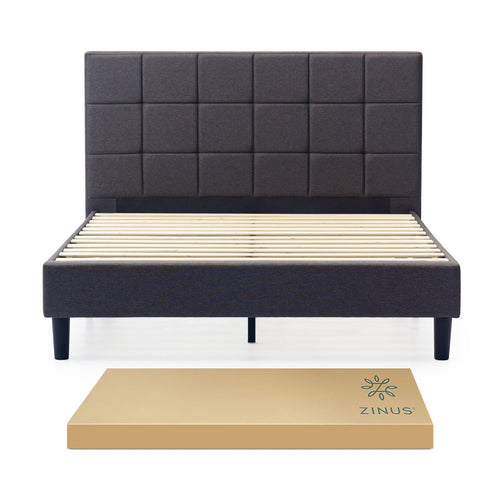 Base de cama con cabecera y tapiz Leo