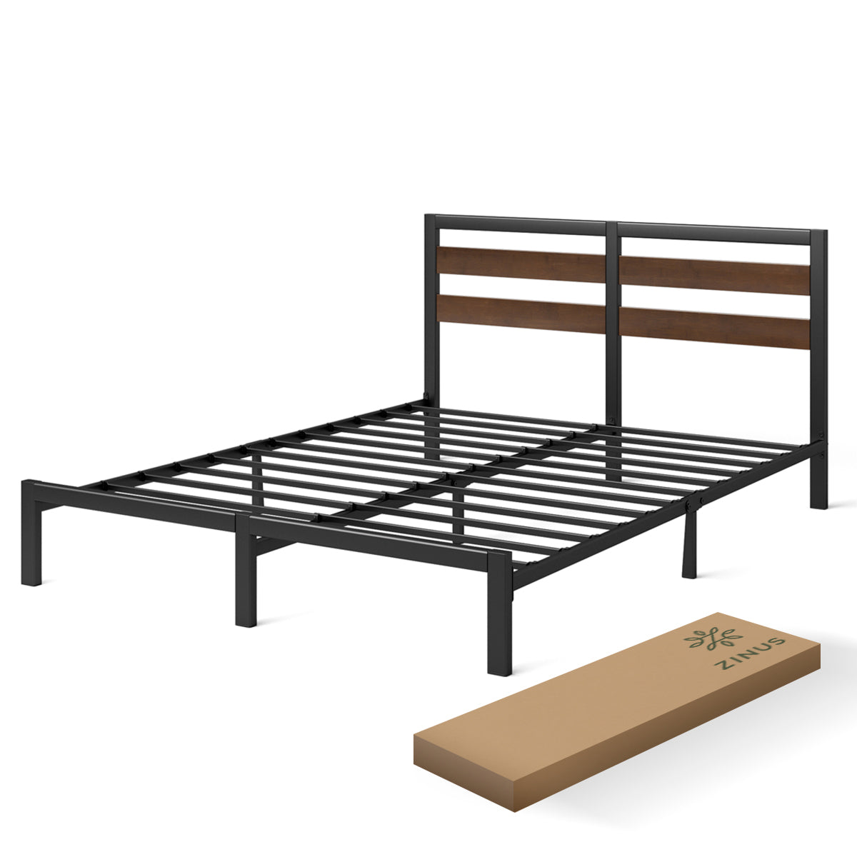 Base de Cama de Metal con Cabecera de Bambú | Shen