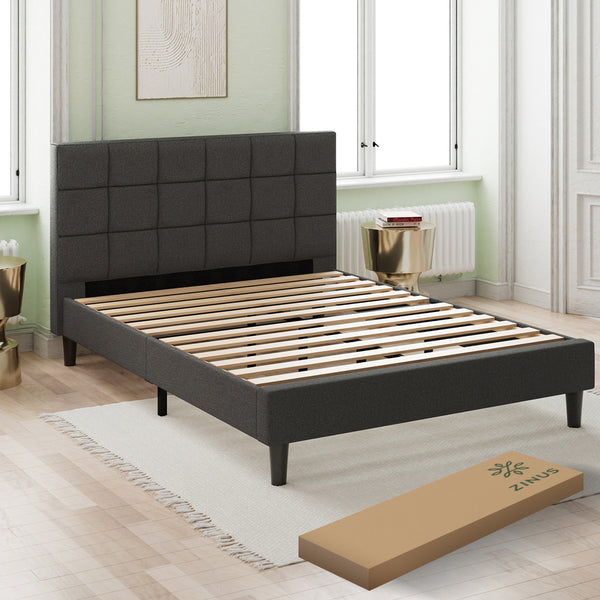 Base de Cama con Cabecera y Tapiz | Leo Queen