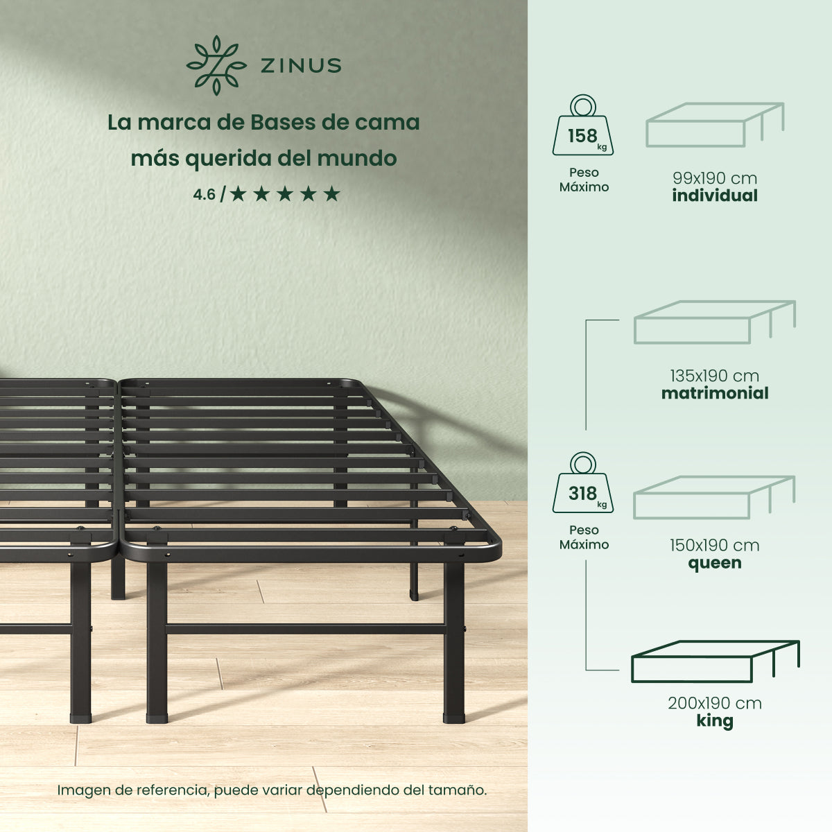 Base de Cama de Metal | Rumi