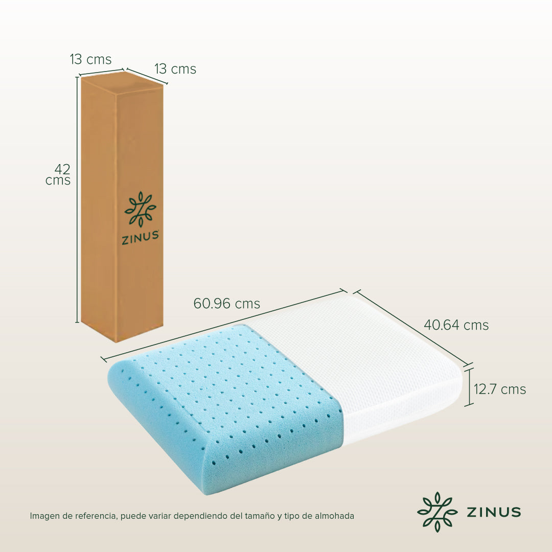 Almohada de Memory Foam con Esencia de Té Verde Firmeza Media | Tradicional