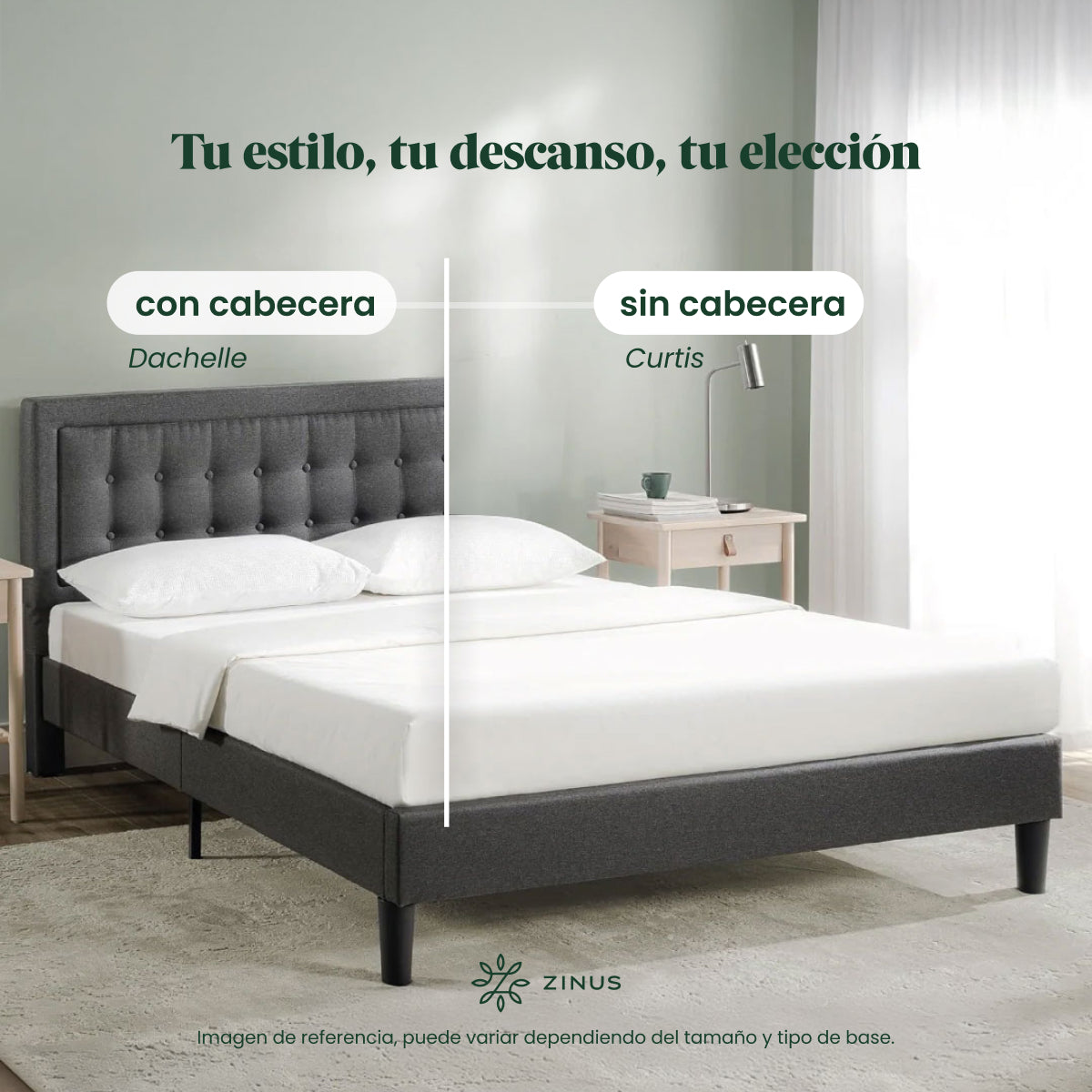 Base de Cama Tapizada | Curtis