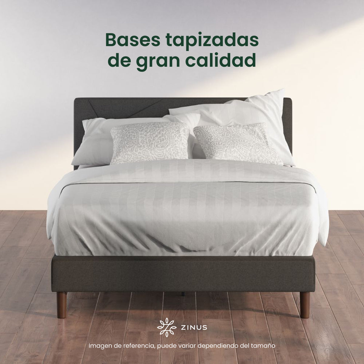 Base de Cama con Cabecera y Tapiz | Judy