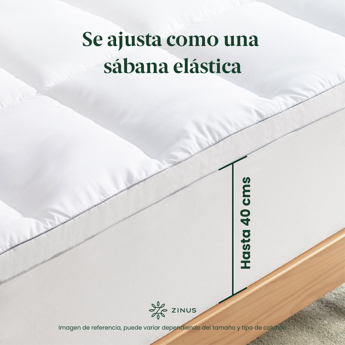 Sobrecolchón de Memory Foam y Fibra de Bambú |  Sueño Fresco