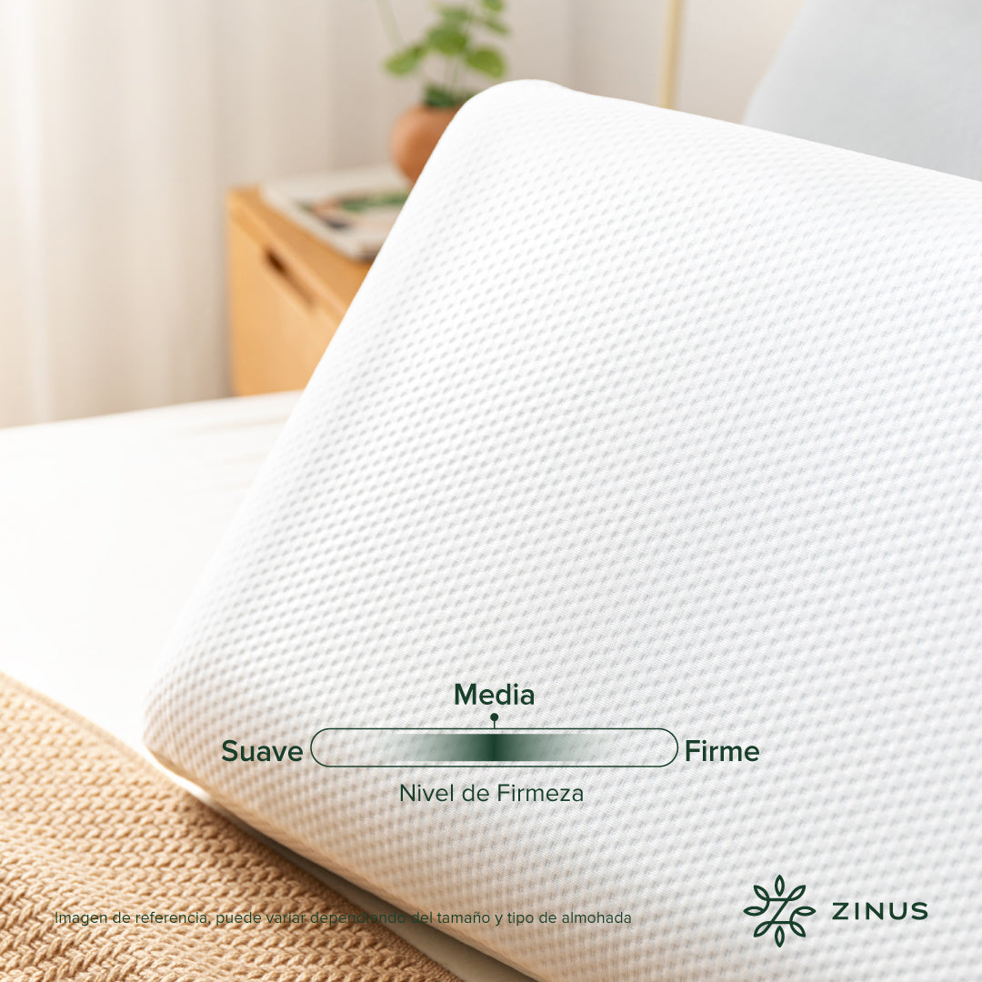 Almohada de Memory Foam con Esencia de Té Verde Firmeza Media | Tradicional