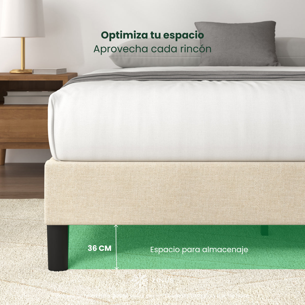 Base de Cama Tapizada | Curtis