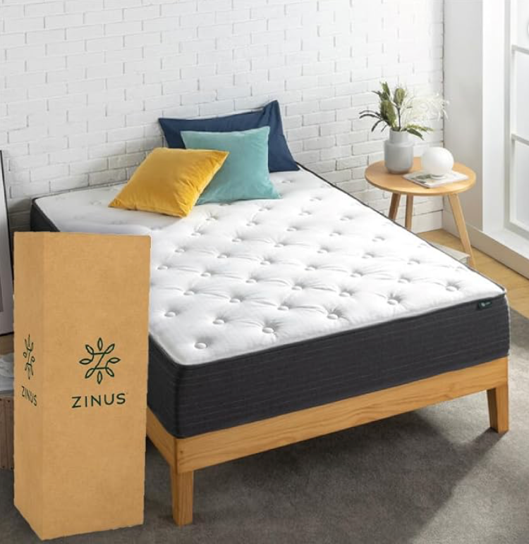 ZINUS Confort Essential | Colchón Híbrido King con Espuma Que amortigua la tensión en articulaciones y Columna Vertebral | Garantía de 10 años