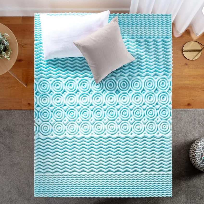 ZINUS Sobrecolchón Individual de Memory Foam Firme y Refrescante Que Ayuda a Conciliar el Sueño | Garantía de 5 años